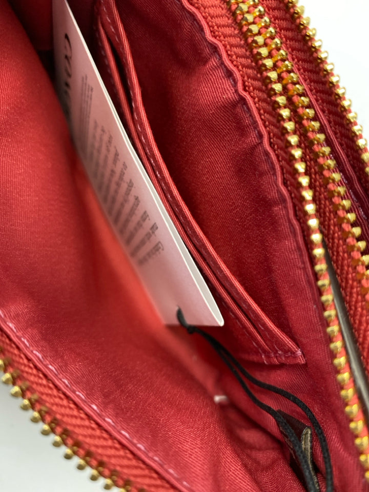 Coach Brown Rose Signature Wristlet