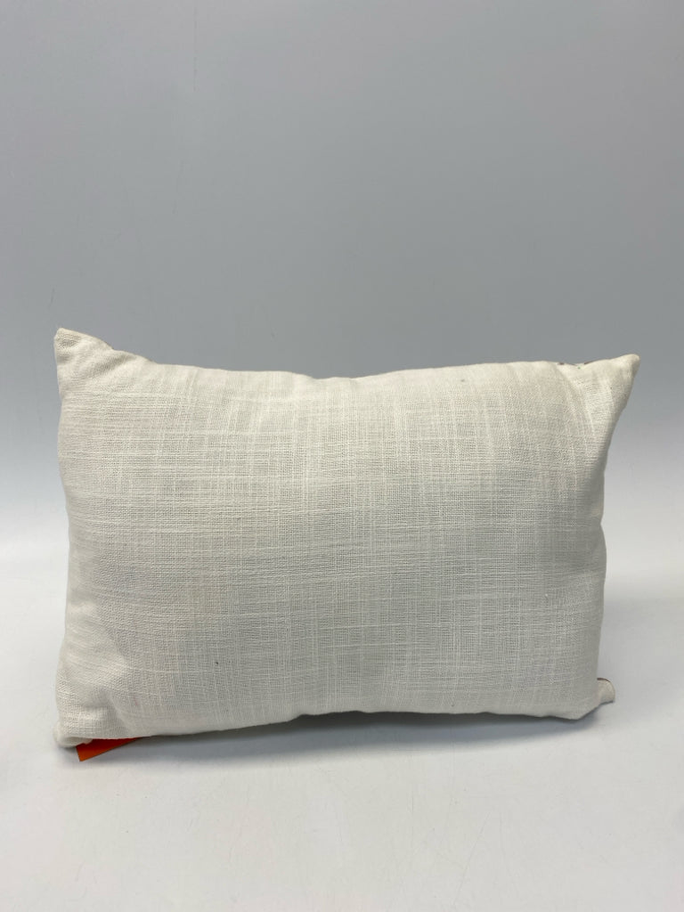 Cream/Taupe Embroidered Pillow