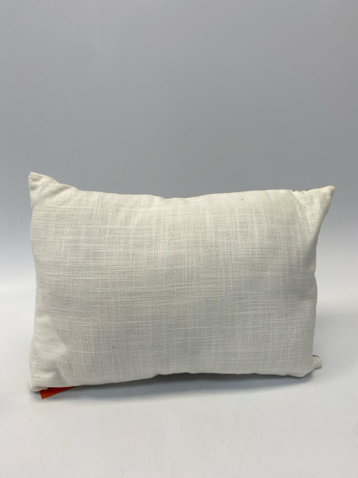 Cream/Taupe Embroidered Pillow