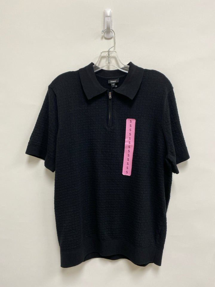 NWT Express Size S Black Quarter Zip Men&