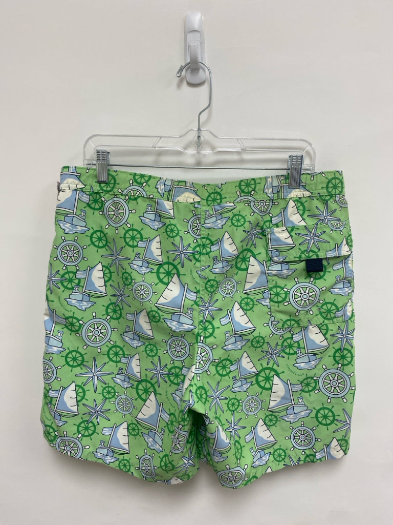 Vineyard Vines Size S Green/White Blue Boats Men&