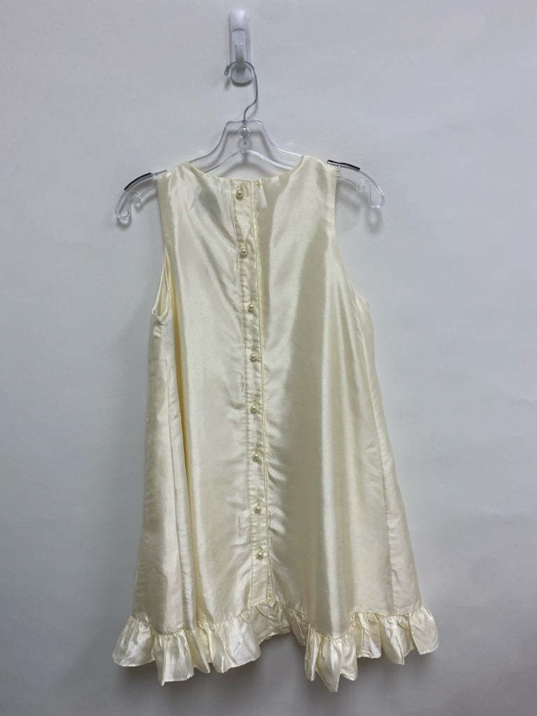 Size S Ivory Ruffles Sleeveless Ladies Dress