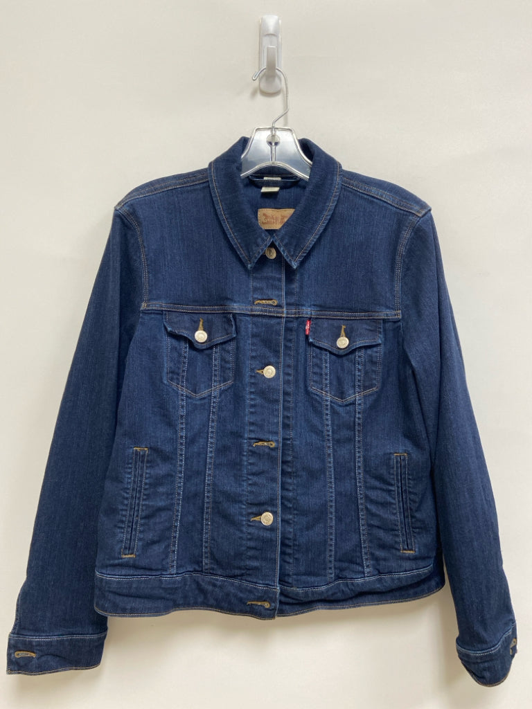 Levi Size XL Blue Button Up Denim Ladies Jacket