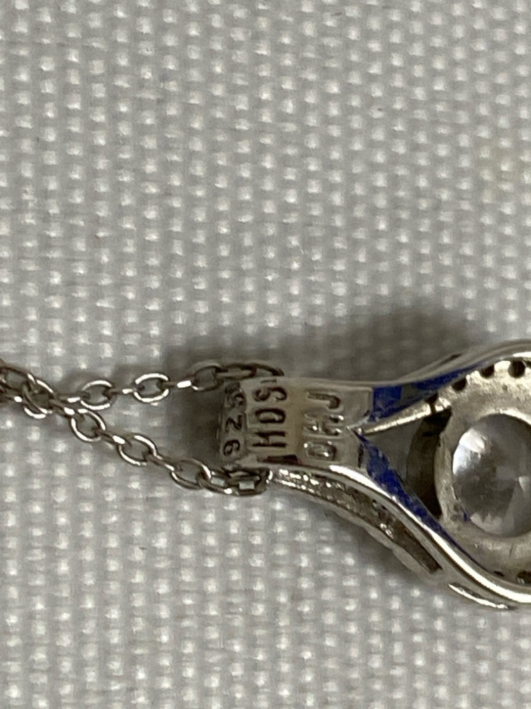 Silver Clear Jeweled Necklace