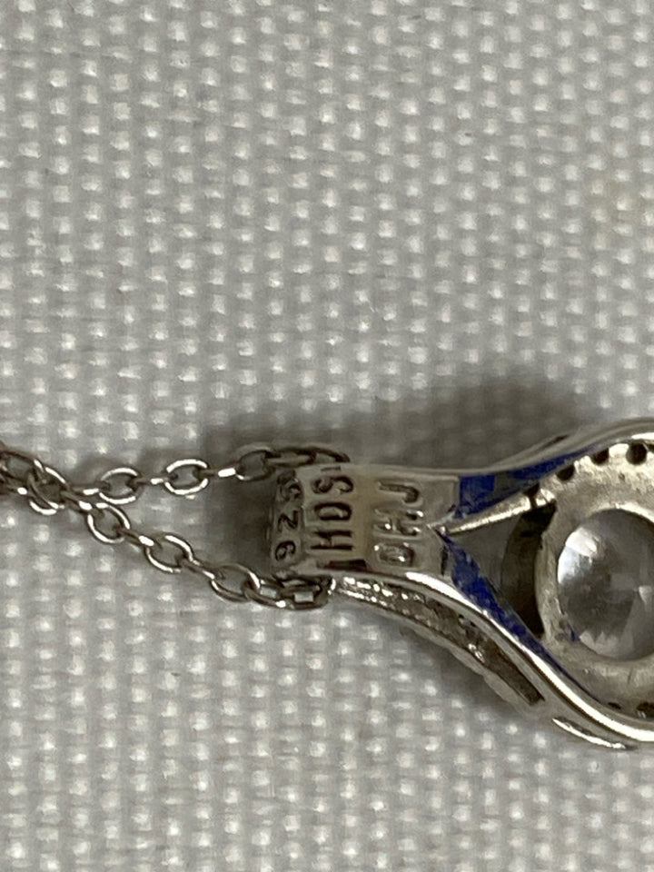 Silver Clear Jeweled Necklace
