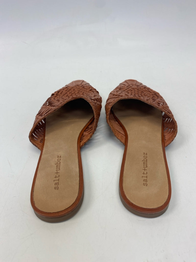 Salt + Umber  Size 9 Brown Woven Sandals