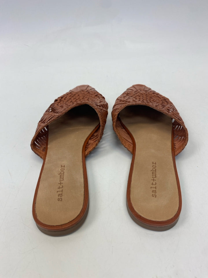 Salt + Umber  Size 9 Brown Woven Sandals