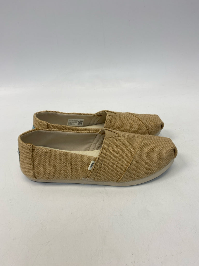 NWT Toms US Shoe Size 9 Brown Burlap Flats