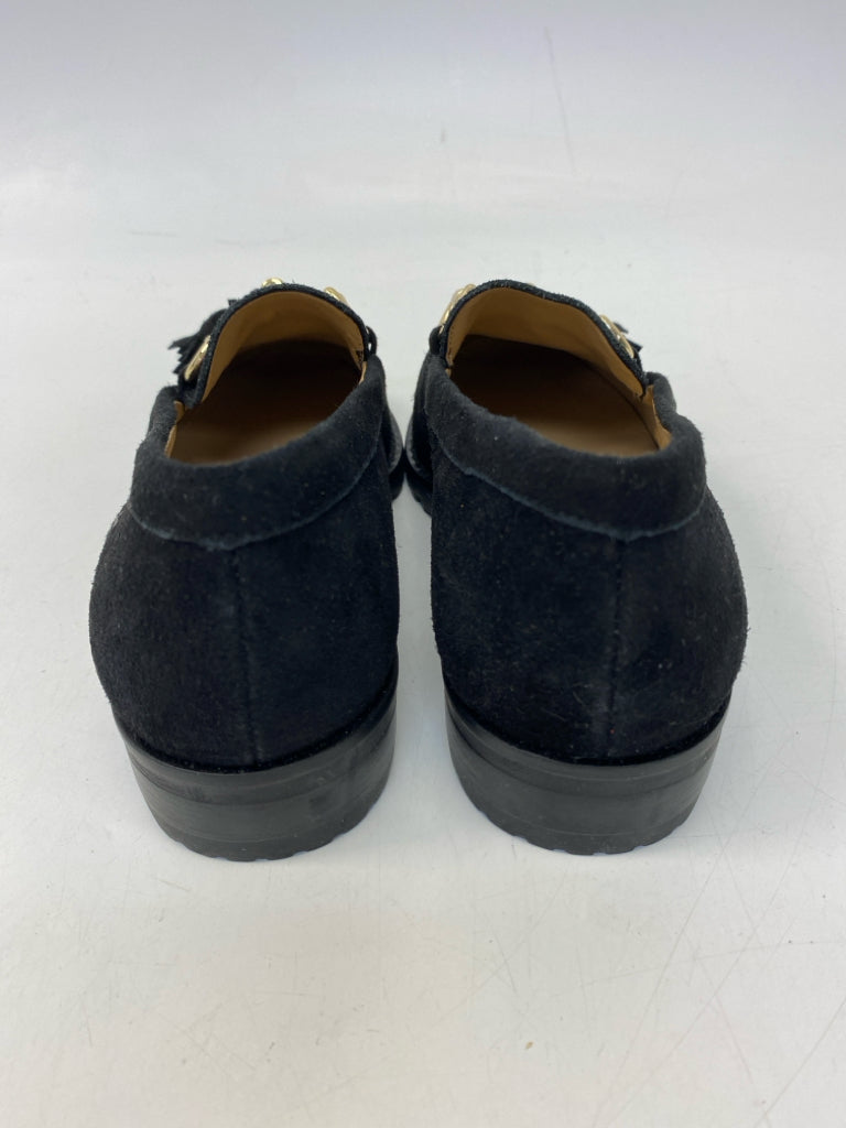 Talbots US Shoe Size 5 Black Gold Accent(s) Suede Flats