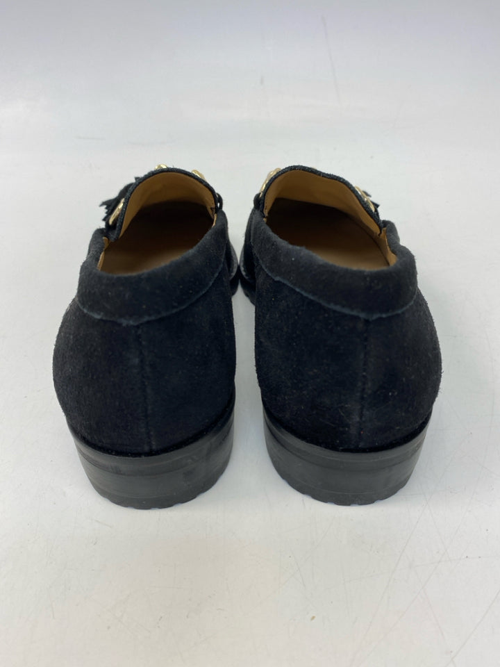 Talbots US Shoe Size 5 Black Gold Accent(s) Suede Flats