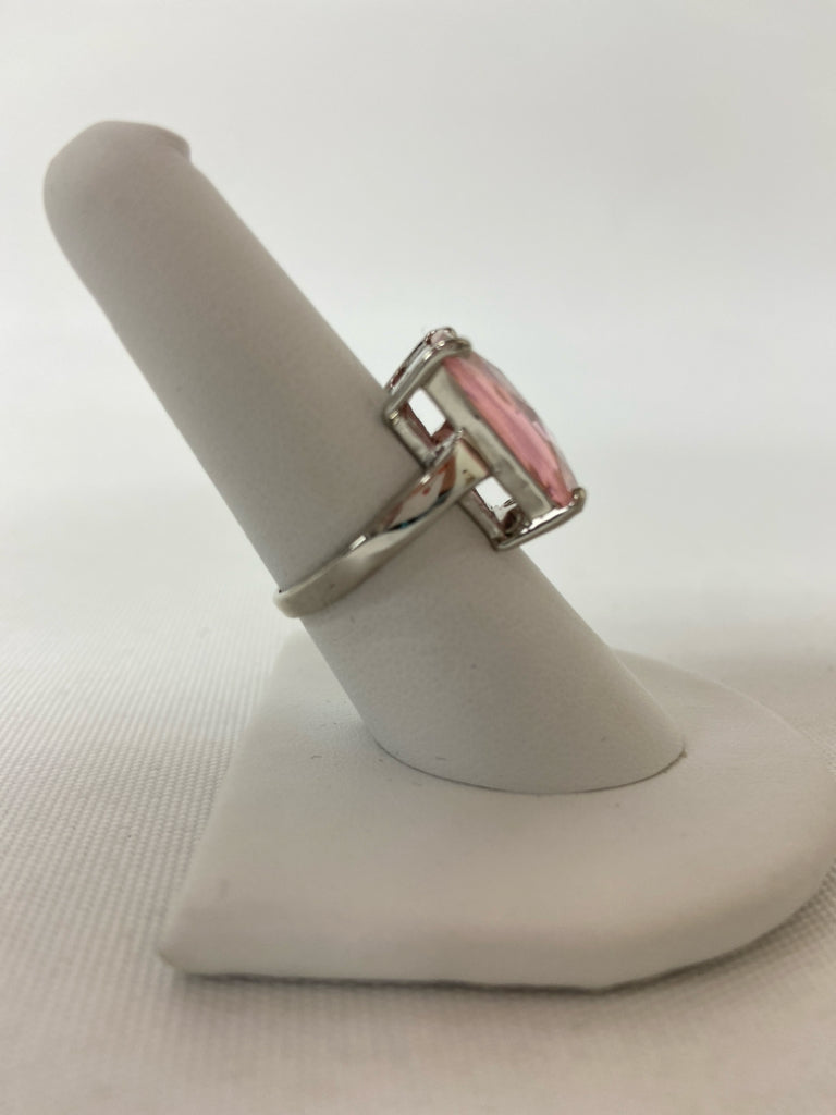 Pink Silver Rectangle(s) Ring