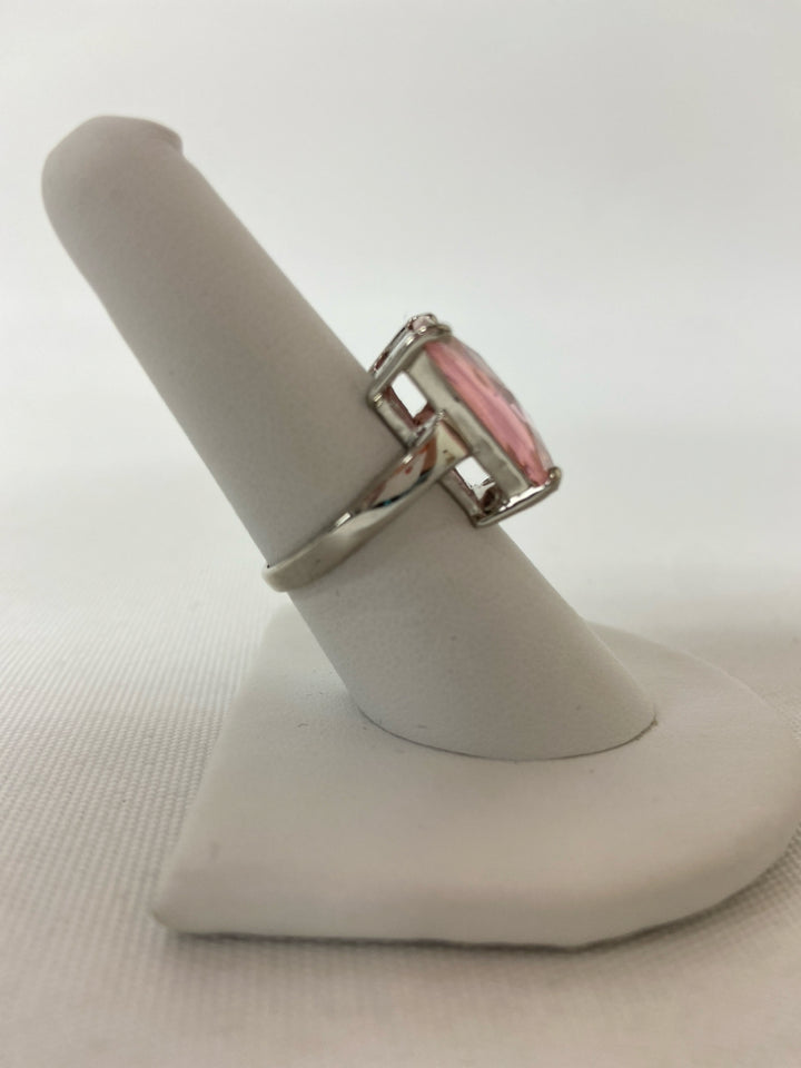 Pink Silver Rectangle(s) Ring