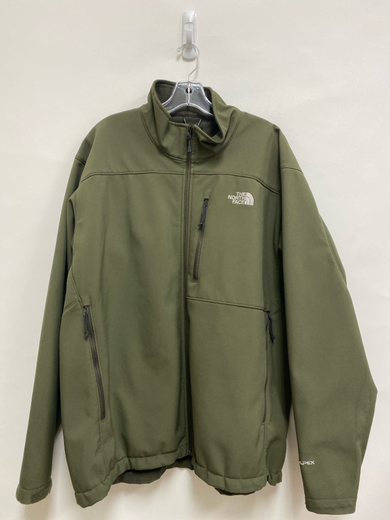 North Face Size XXL Dark Green Zip Down Men&