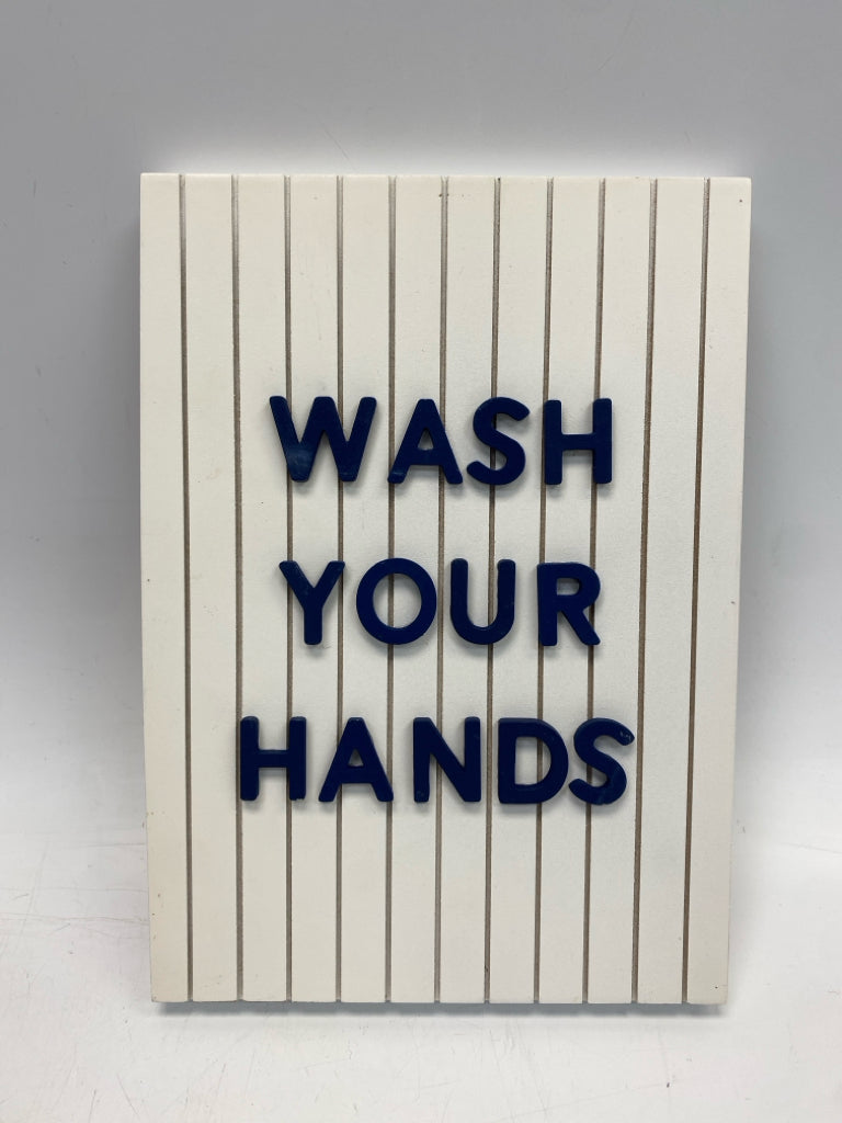 White Blue Words Kids Wall Hanging