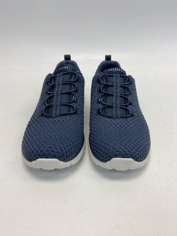Skechers  Size 7 Navy Fabric Sneakers