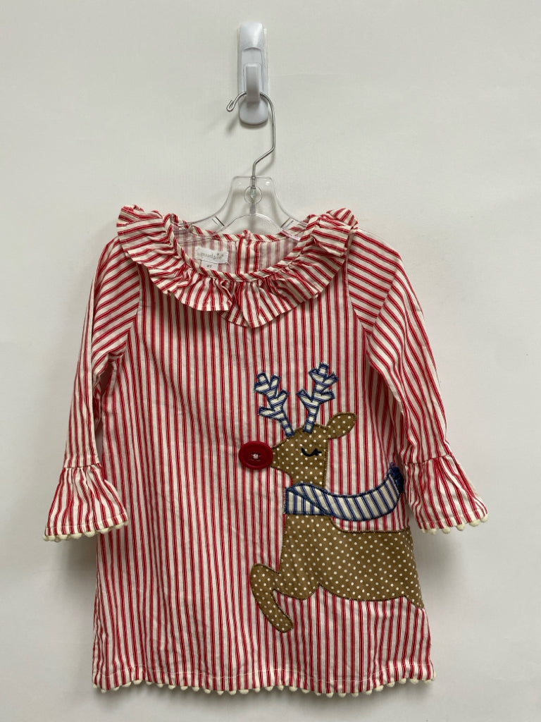 Mudpie SIZE 4T Red White Stripe Girl&