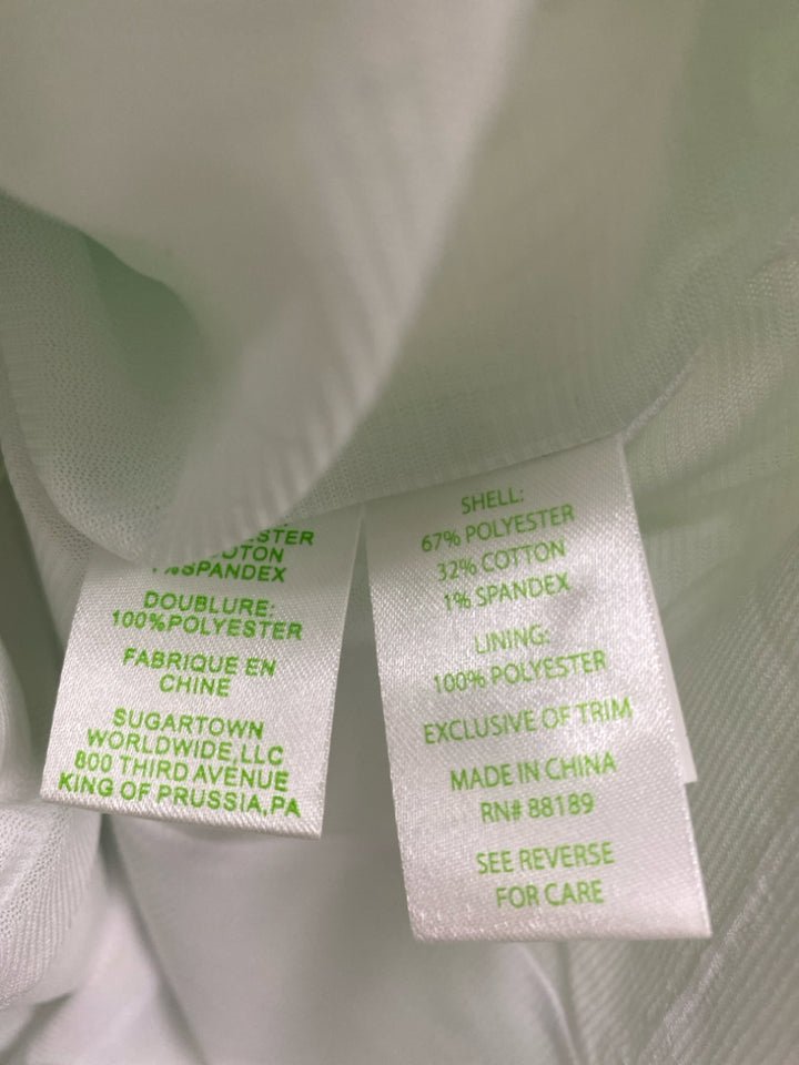 LILLY PULITZER Size 4 White/Green Floral Sleeveless Ladies Dress