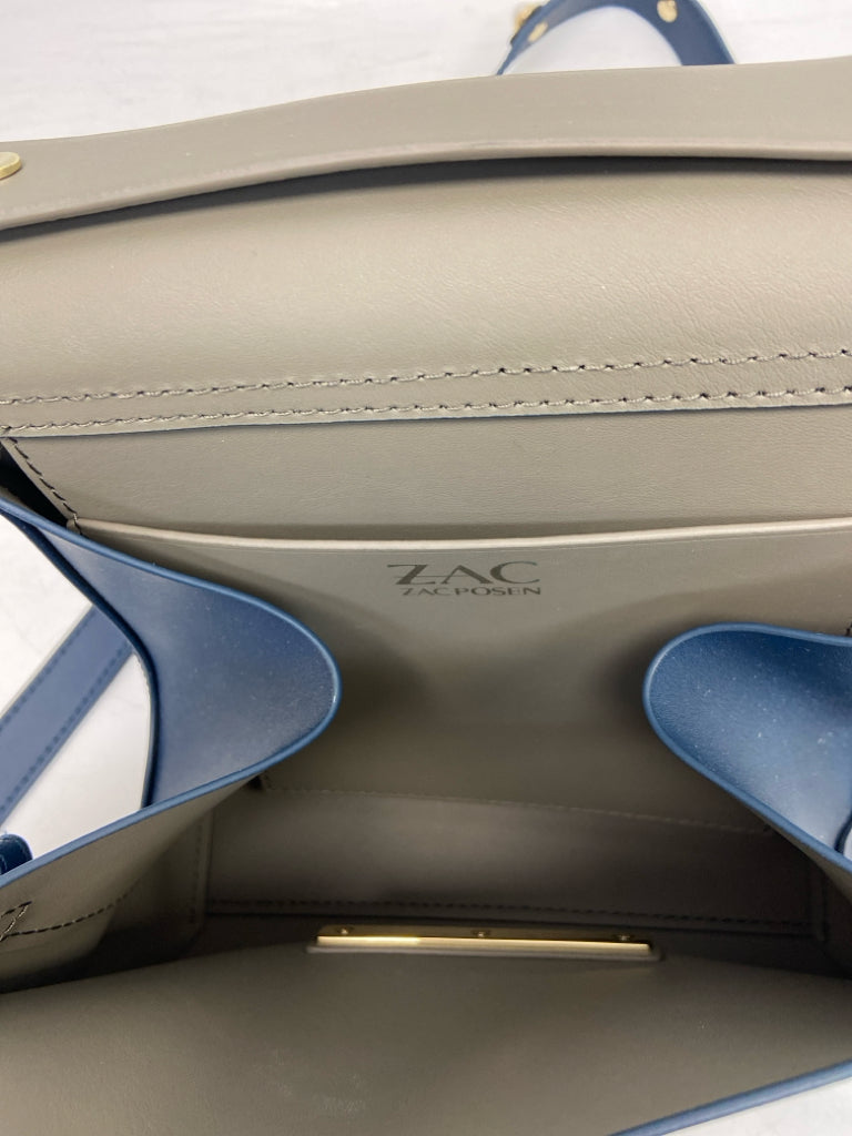 Zac Posen Dark Blue Gold Accent(s) Handbag