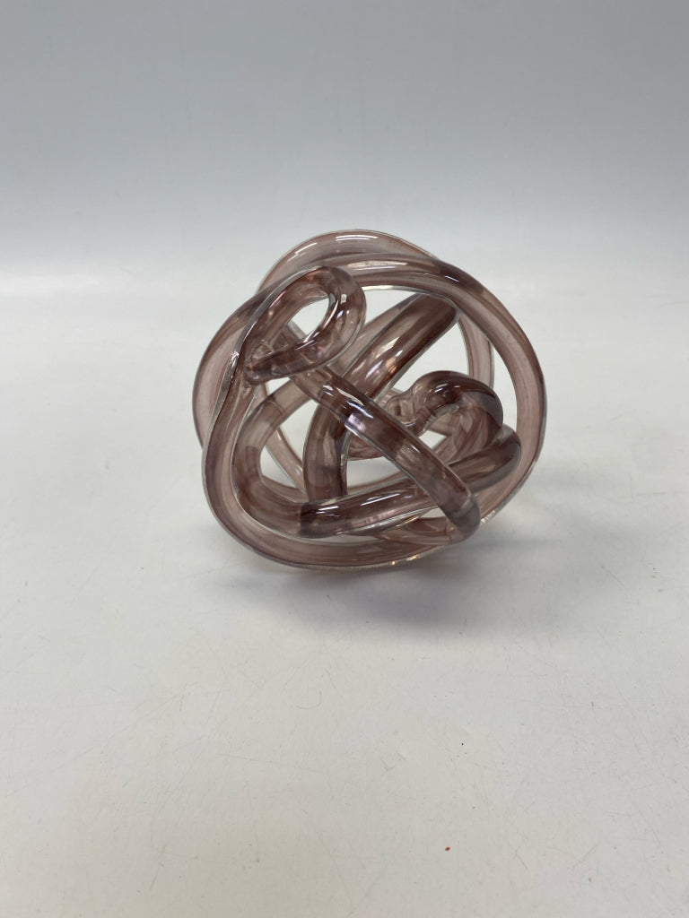 Plum Abstract Glass Figurine