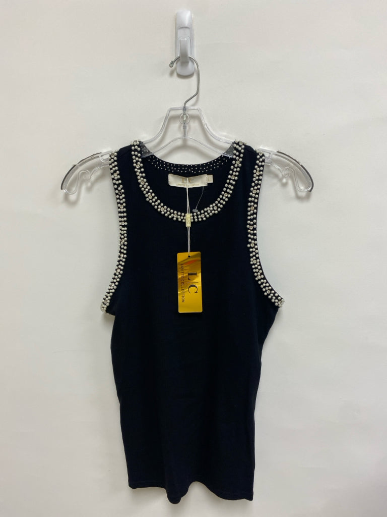 NWT Size L Black Pearls Tank Ladies Top