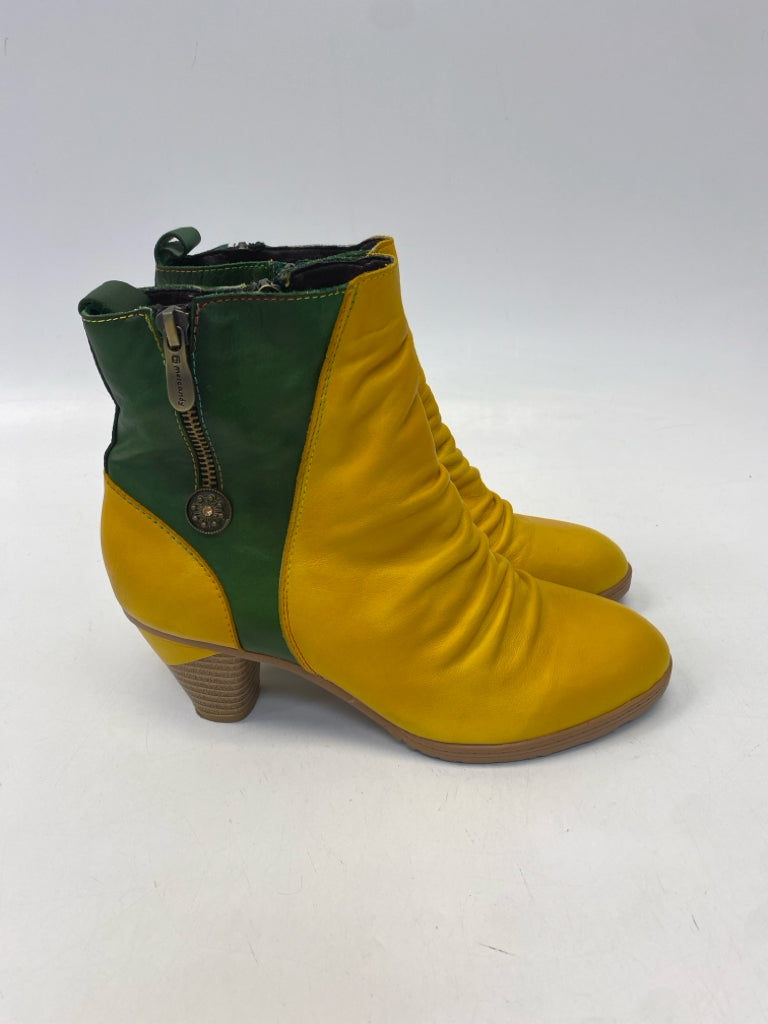 US Shoe Size 38 Yellow Green Boots