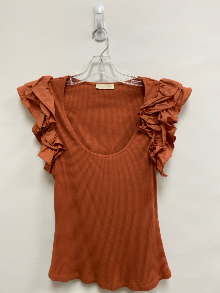 ULLA JOHNSON Size L Terra Cotta Ladies Top