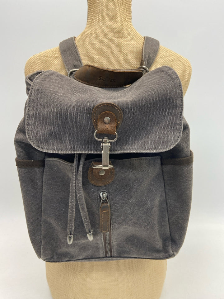 Da Van Dark Gray Canvas Backpack