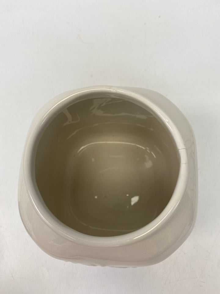 Cream Tan Words Ceramic Misc. Home Item