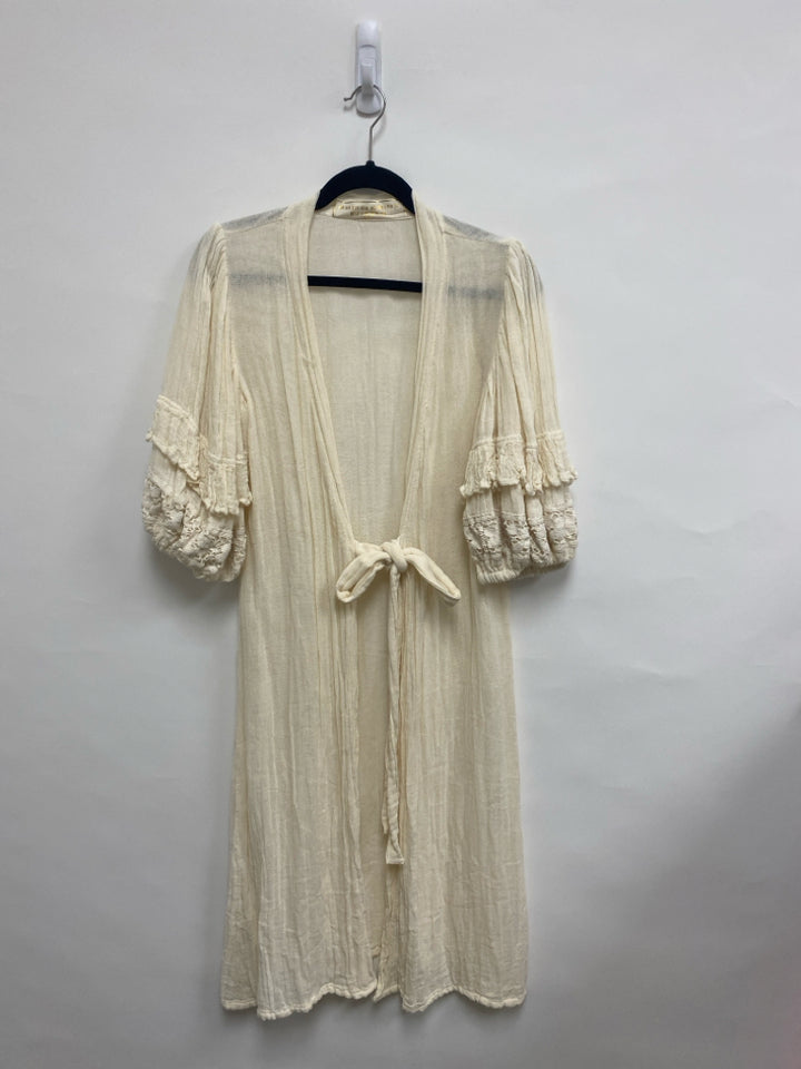 Jens Pirate Booty/ Free People Size M Cream Drape Ladies Kimono