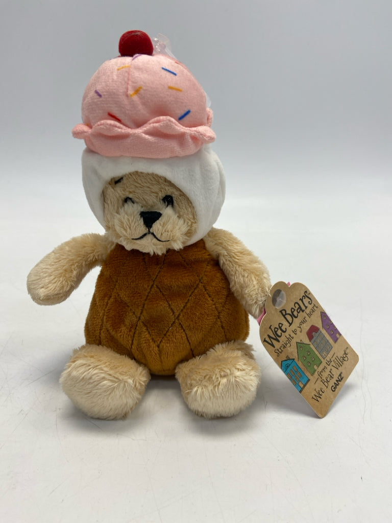 NWT Brown Tan/Pink Stuffed Animal
