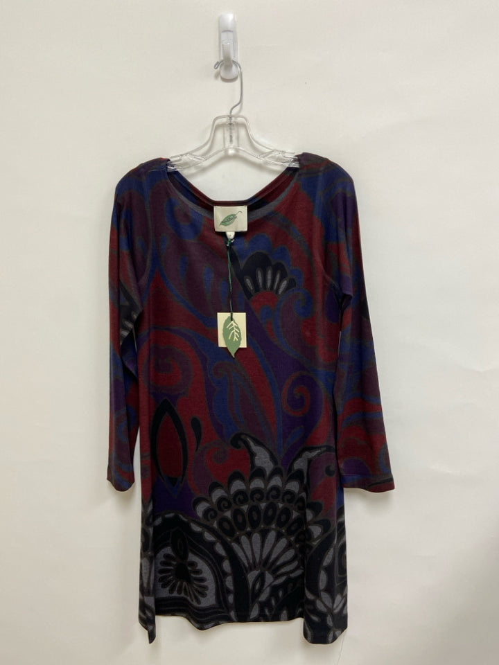 NWT Nurture Size XL Purple/Black Burgundy Print Ladies Dress