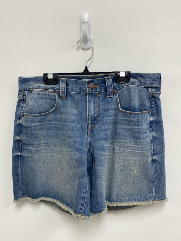 J Crew Size 28 Blue Distressed Fringe Ladies Shorts