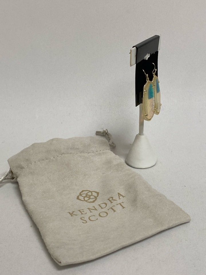 Kendra Scott Gold Color Iridescent Shapes Earrings