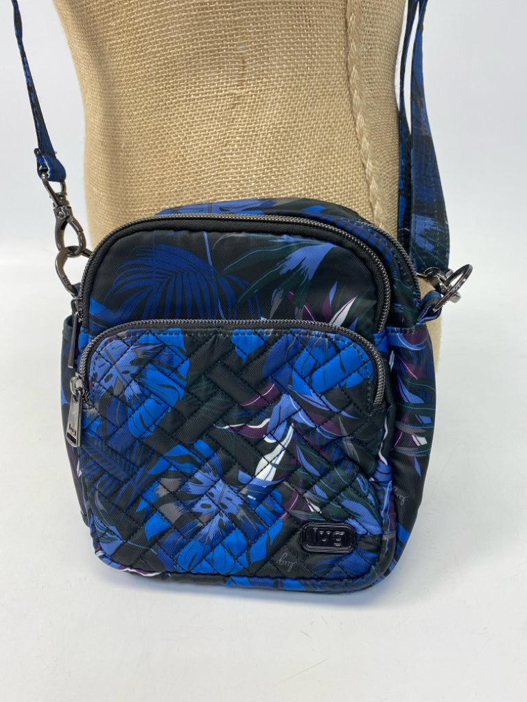 Lug Black Blue Nylon Crossbody