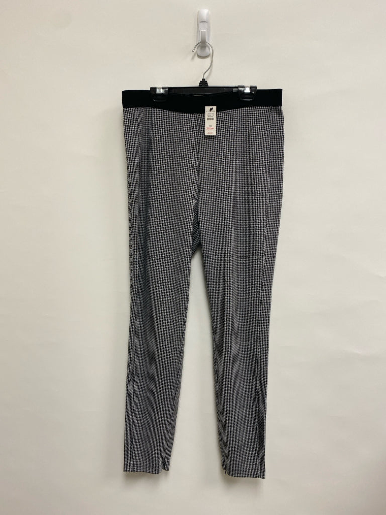 NWT Talbots Size 10 Black/White Houndstooth Ladies Leggings