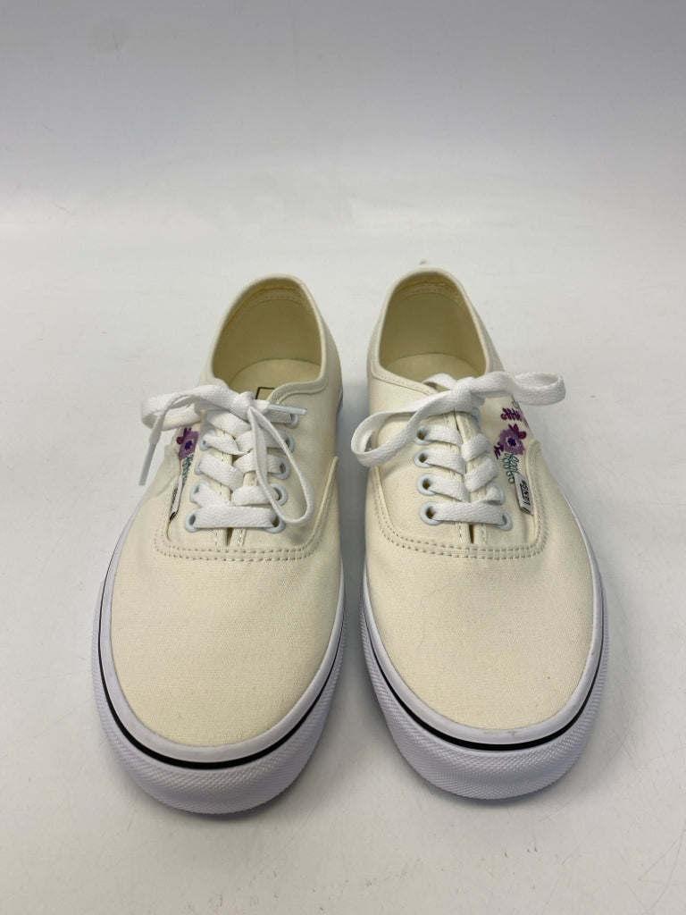NWOT Vans  Size 9 Cream Multi-Color Lace-up Sneakers