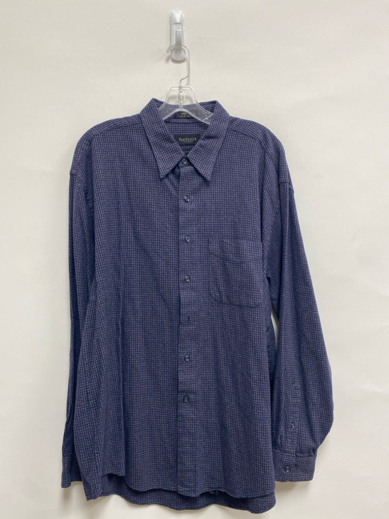 Van Heusen Size XL Dark Blue Button Up Men&