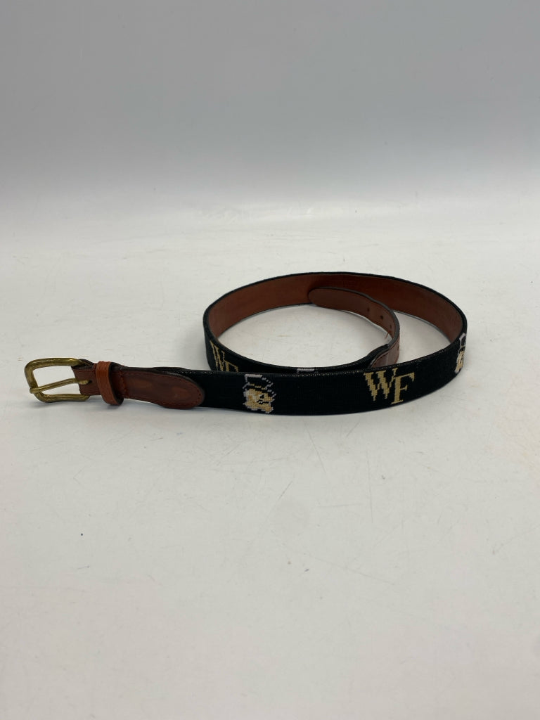 Size 36 Black Gold Needlepoint Men&