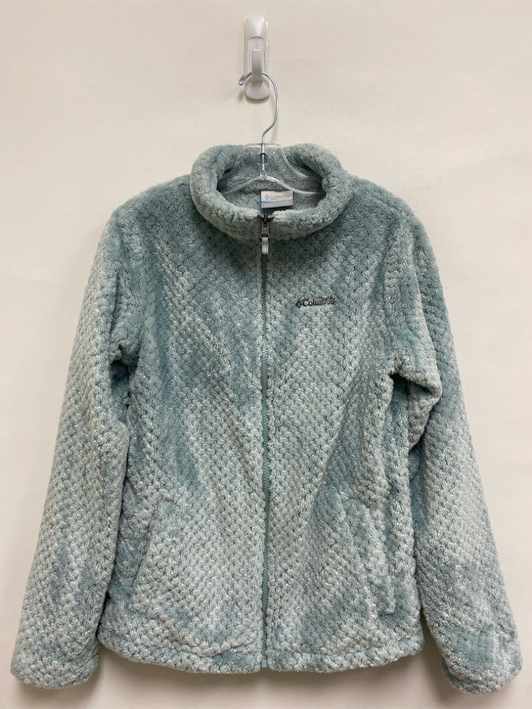 Columbia SIZE 14/16 Pale Aqua Texture Zip Down Girl&