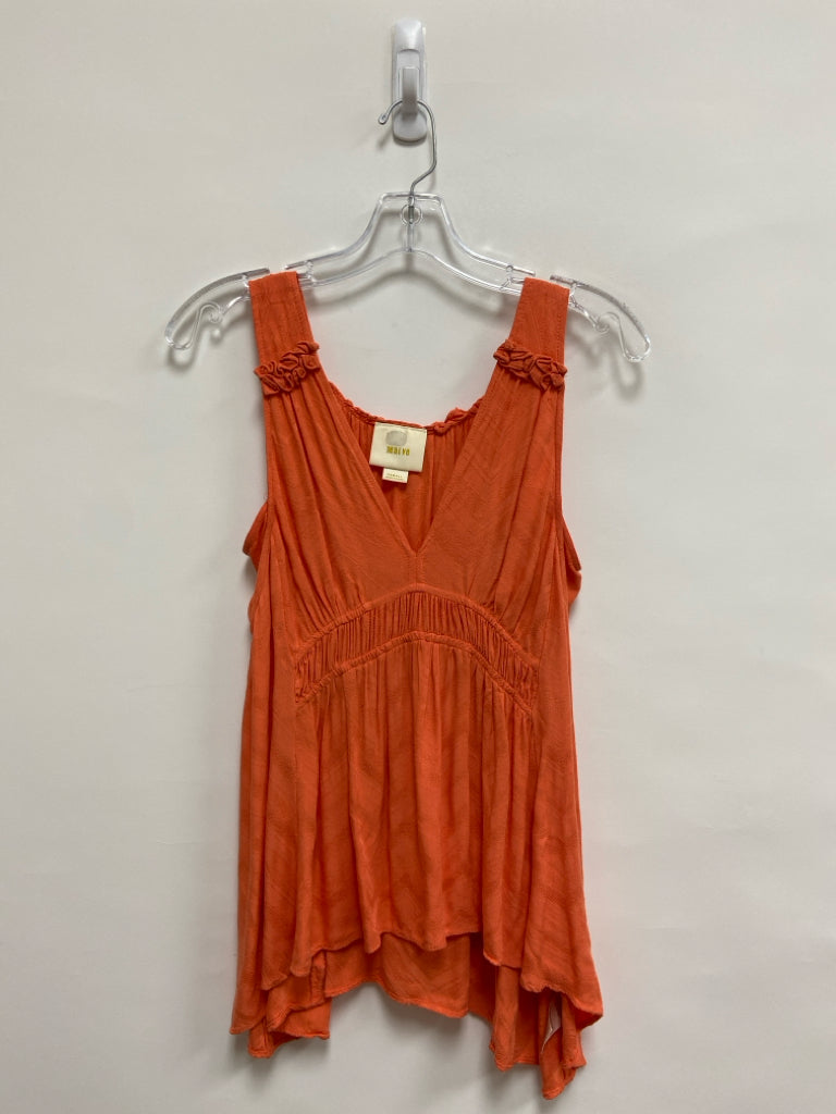 Maeve Size XS Orange Zig Zag Sleeveless Ladies Top
