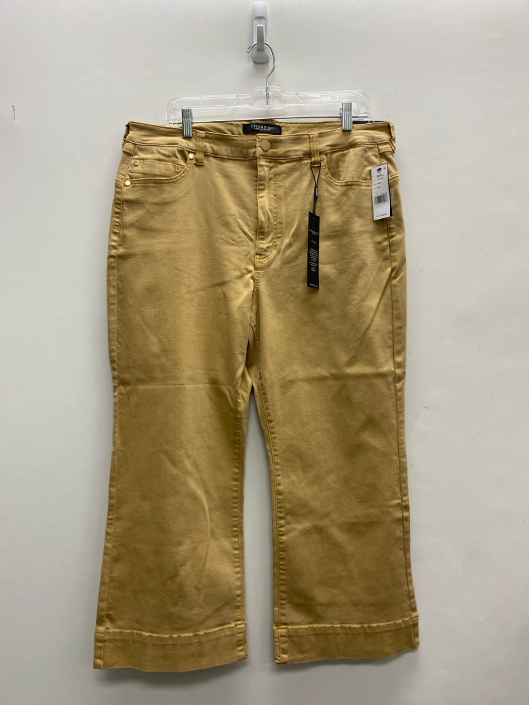 NWT Liverpool Size 16 Tan Cropped Plus Size Pants