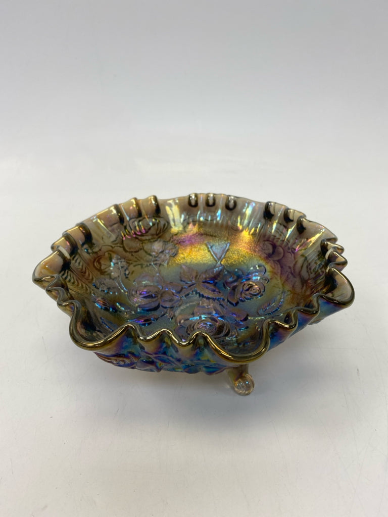 Blue Brown/Gold Iridescent Glass Bowl(s)