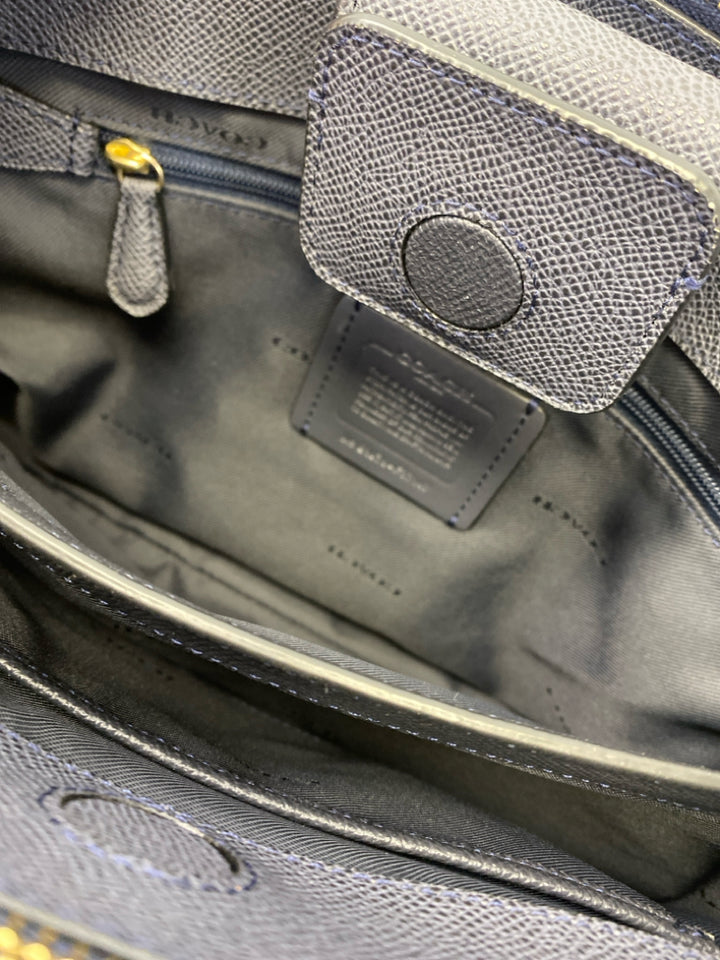 NWT Coach Navy Stanton Carryall Handbag 37147