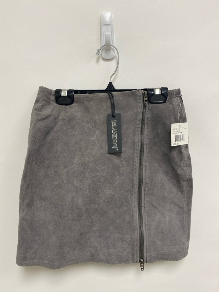 NWT BlankNYC Size 24 Gray Suede Ladies Skirt
