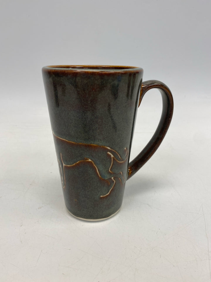 Gray Brown Dogs Pottery