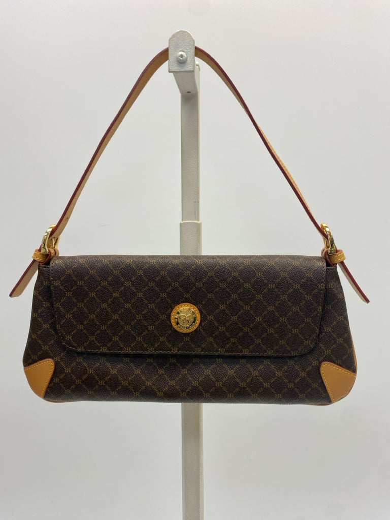 Dark Brown Tan Signature Handbag