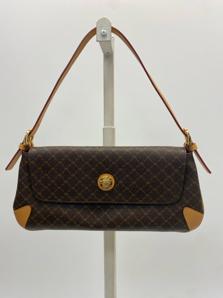 Dark Brown Tan Signature Handbag