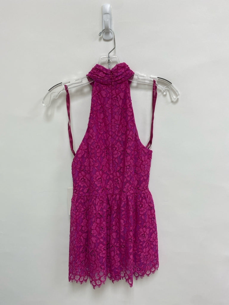 NWT W By Worth Size 0 Hot Pink Lace Halter Ladies Top