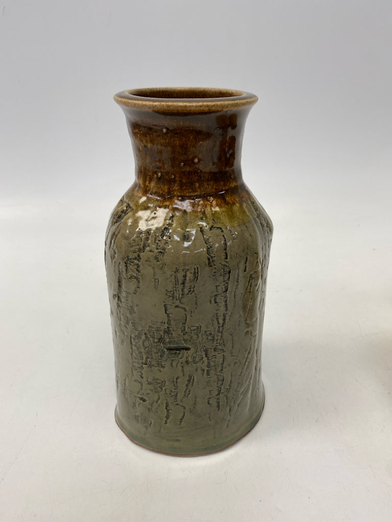 Brown Gray Pottery Vase