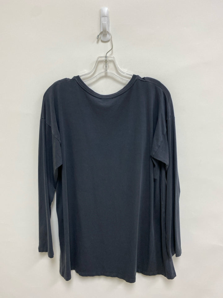 Eileen Fisher Size M Gray V Neck Ladies Top